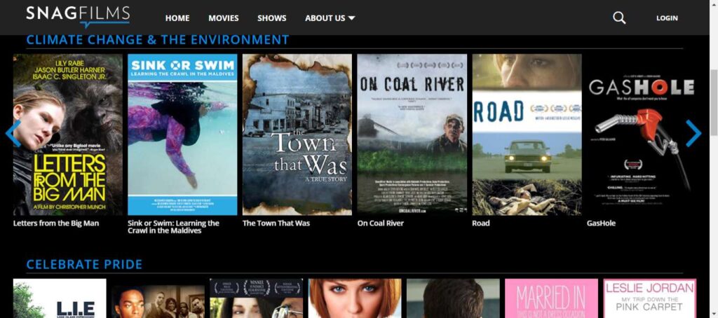 Snagfilms, One of the best movie download sites to download your favorite show or a full hd movie 