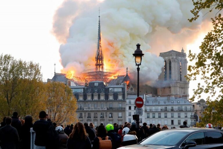 The Cathedral of Notre-Dame is on Fire.
