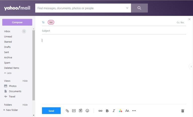 Tricks: How to create a mailing list in Yahoo mail