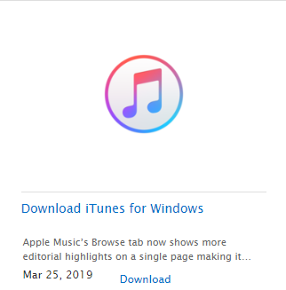 download and install itunes for windows 10