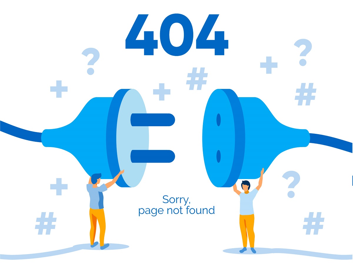 404 error in website