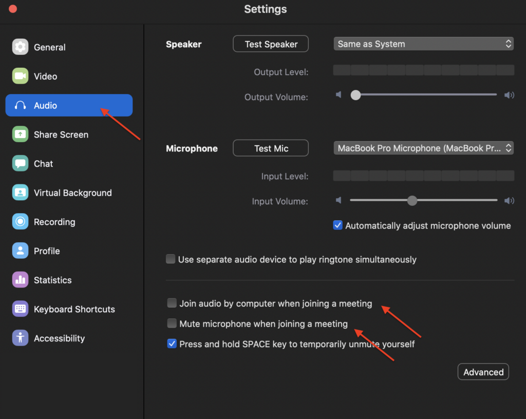 AUDIO SECTION MODIFICATIONS