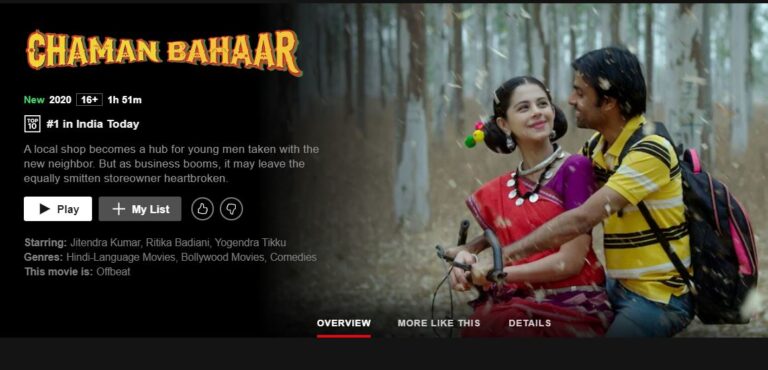 Chaman Bahaar Streaming Netflix: Where To Watch it