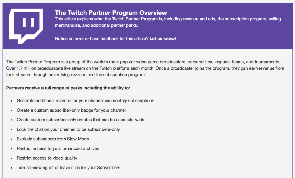 TWITCH GUIDELINES