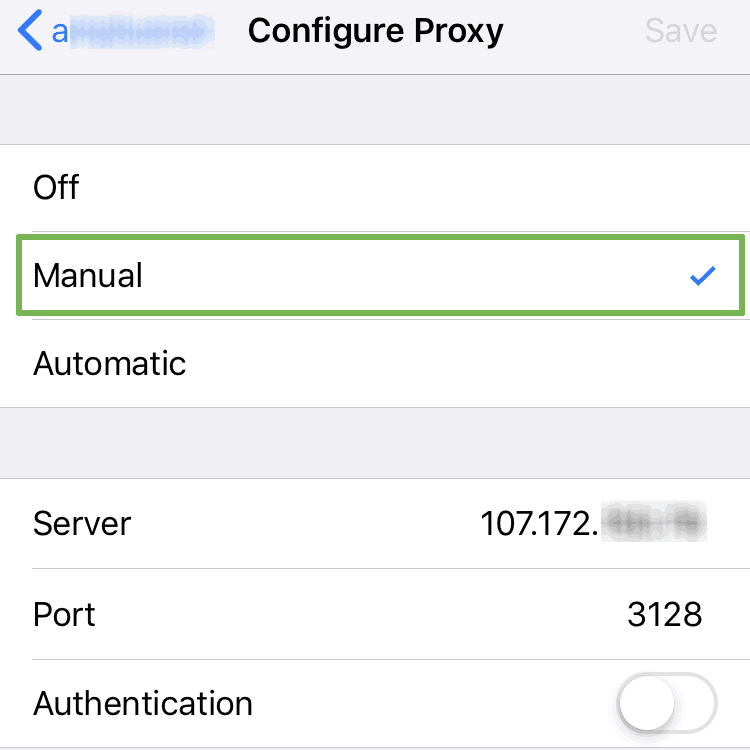 Proxy server on IOS