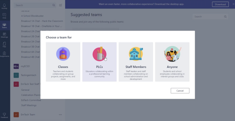 How to set up groups, teams and create channels on Microsoft Teams?