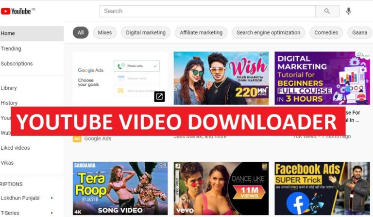 YouTube Downloader Free To Use For Save Video From YouTube