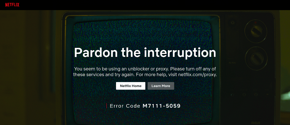 Netflix Error Code m7111-1331-5059 